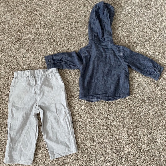 First impressions toddler boys button down shirt and pants outfit size 18 months - Picture 10 of 13